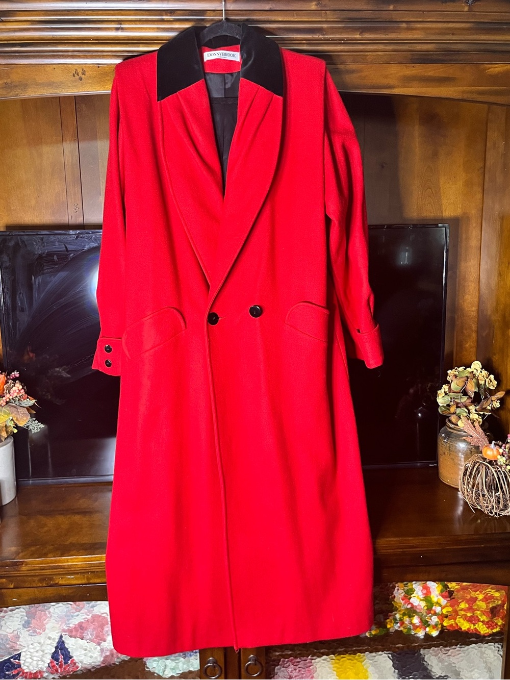 Vintage Donny Brook Red Trench Style Coat
